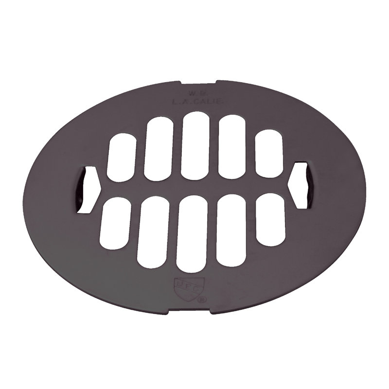 4-1/4" OD Brass Snap-in Shower Drain Cover, Oil Rubbed Bronze