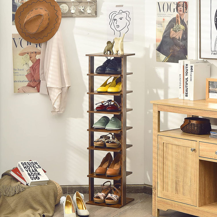 14 Pair Shoe Rack Latitude Run Finish: Rustic Brown