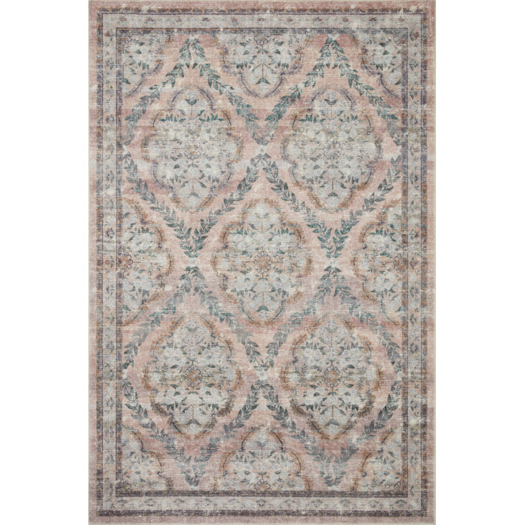 Rifle Paper Co. x Loloi Courtyard Blush Area Rug feat. CloudPile