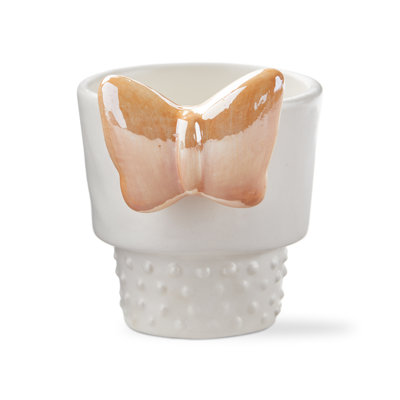 Mini pot à fleurs papillon en céramique