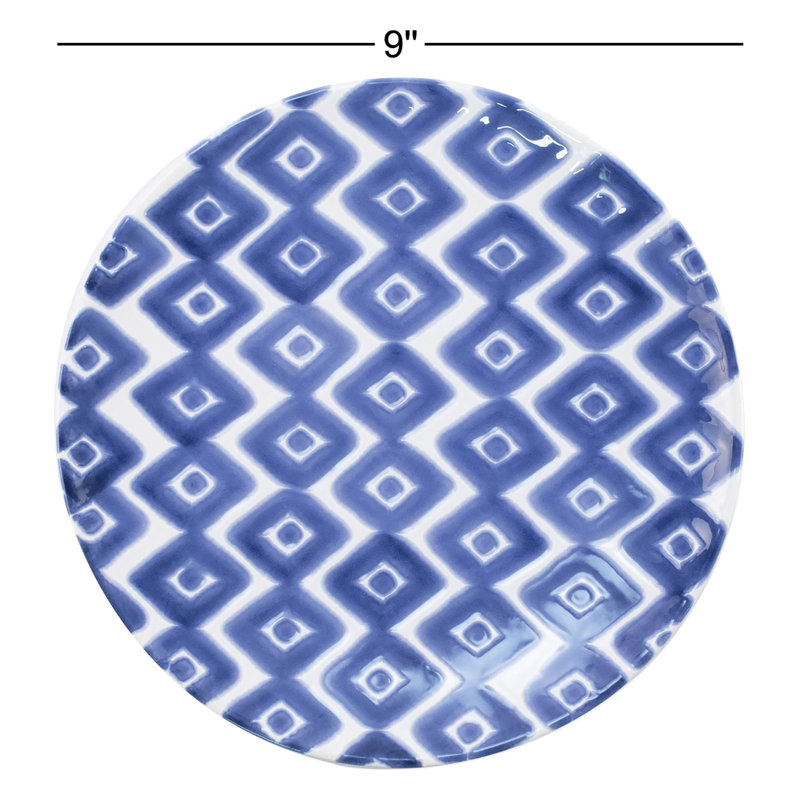 Santorini Handmade Hard Ceramic Salad/Dessert Plate