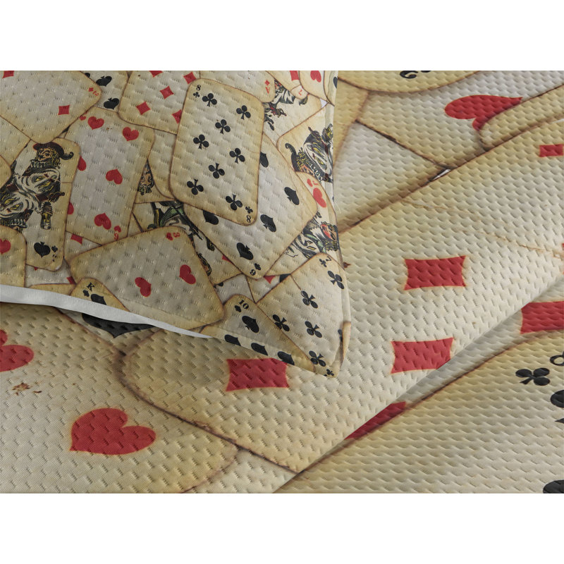 Polyester Coverlet, King Bedspread + 2 Shams