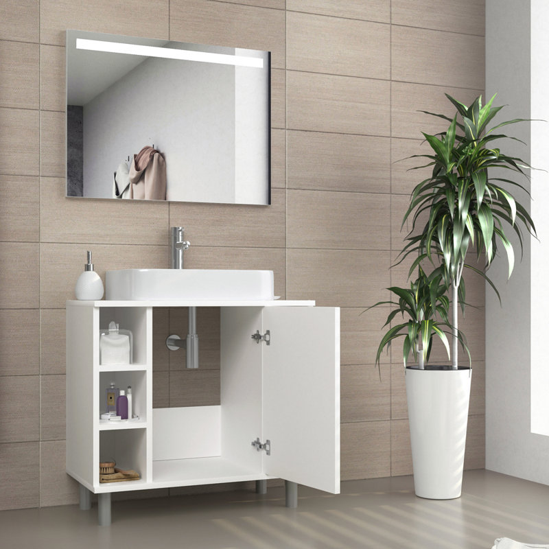 Veazey 60cm Single Bathroom Vanity Base Only, White