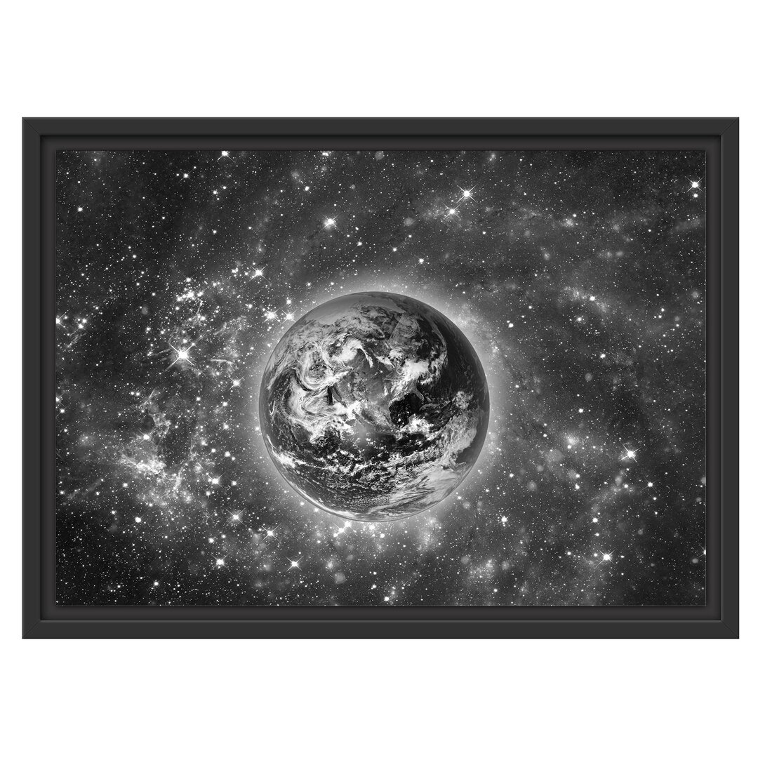 Gerahmtes Wandbild Planet ErdeWeltraum