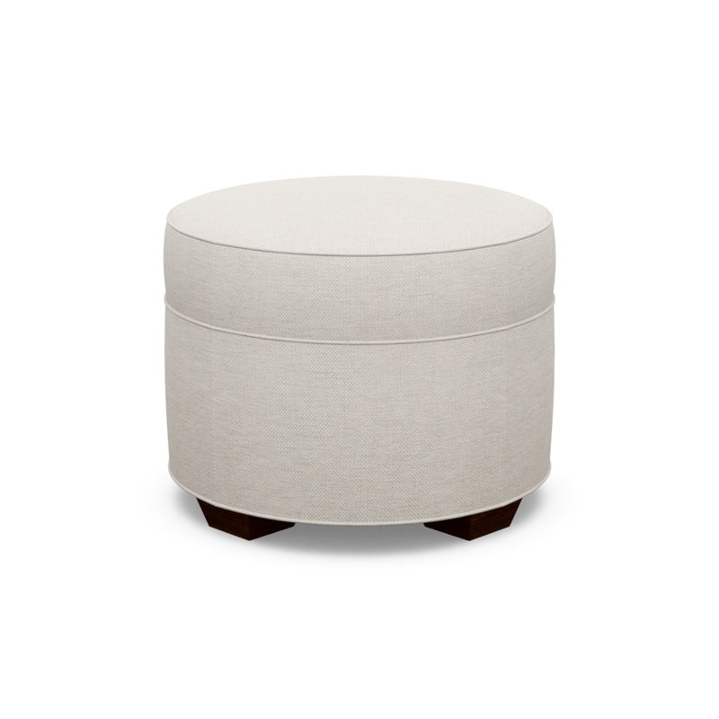 Ottoman Shop Round Ottoman, Walnut, 8938-70