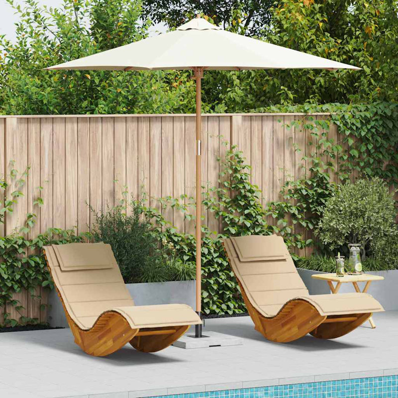 Parasol de jardin vidaXL blanc crème en bambou 270 270 x 260 cm, H 102,4 po x l 106,3 po x P 106,3 po