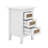 Wooden Nightstands Set Of 2 With Rattan-Woven Surfaces And Three Drawers