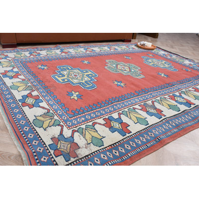 Large Red Turkish Vintage Rug Perfect for Salons and a Great Gift for Him