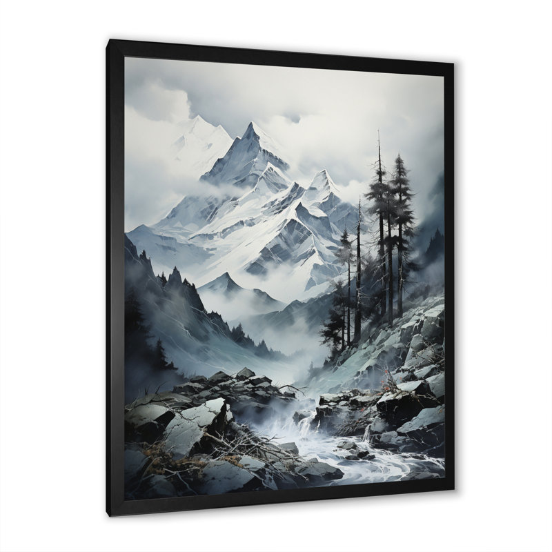 Batichon Canada, majestueux pics sur toile, Cadre photo noir, H 32 po x l 16 po x P 1 po