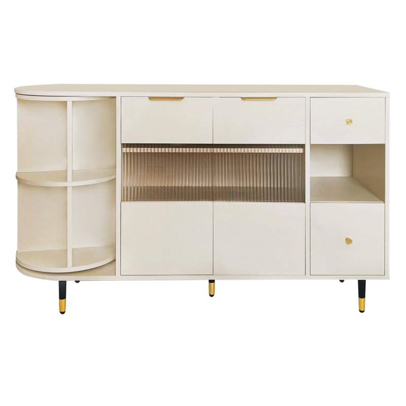 Cracraft  2 Drawer Sideboard, Beige