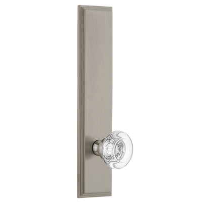 Grandeur Carré Tall Plate Double Dummy with Bordeaux Crystal Door Knob