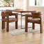 Fauteuil de salle à manger rembourré moderne avec dossier de 19 po de hauteur H 19 po