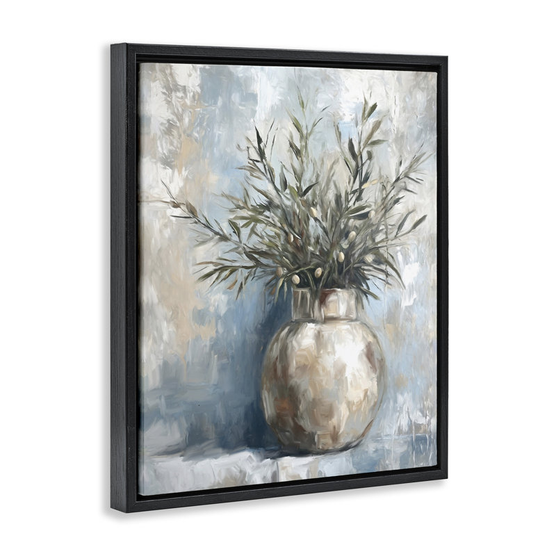 Art mural sur toile Floater, H 31 po x l 25 po, Cadre flottant noir de jais