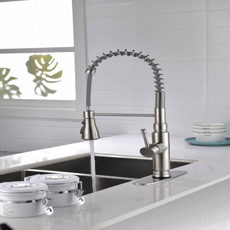 Robinet de cuisine tactile avec douchette rétractable