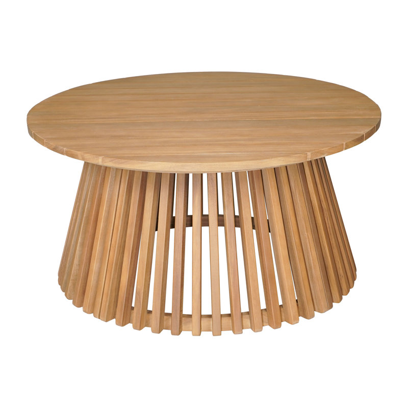 Table basse moderne pour salon en bois massif avec finition naturelle et durable