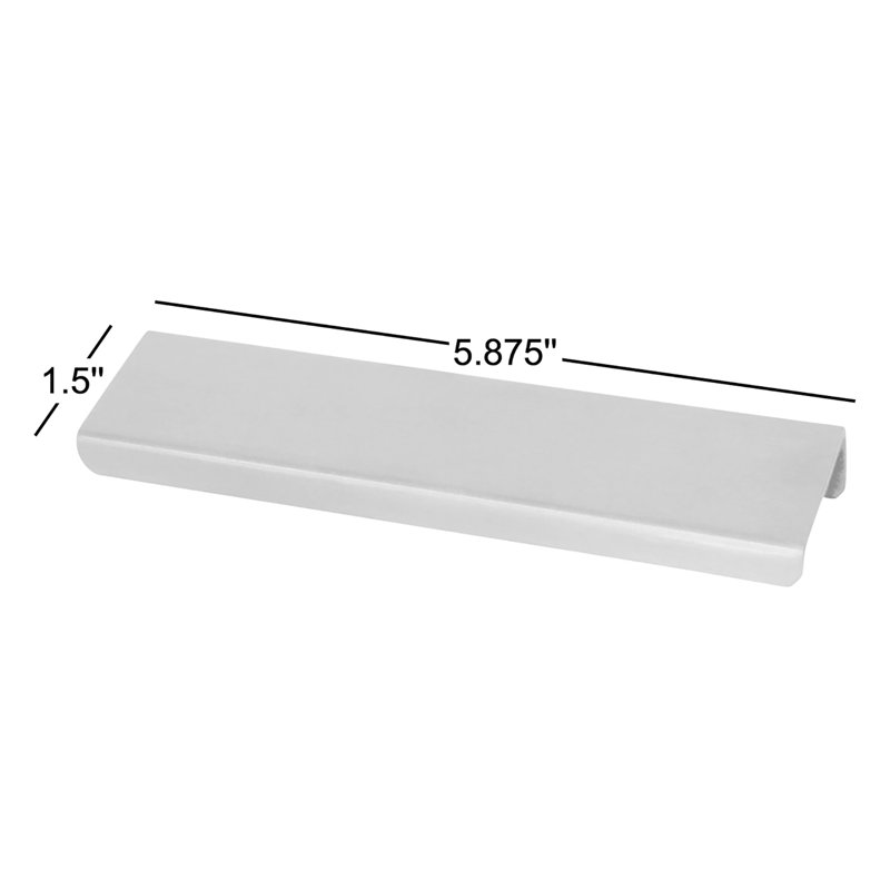 4" Centre to Centre Finger Pull, Brushed Stainless Steel