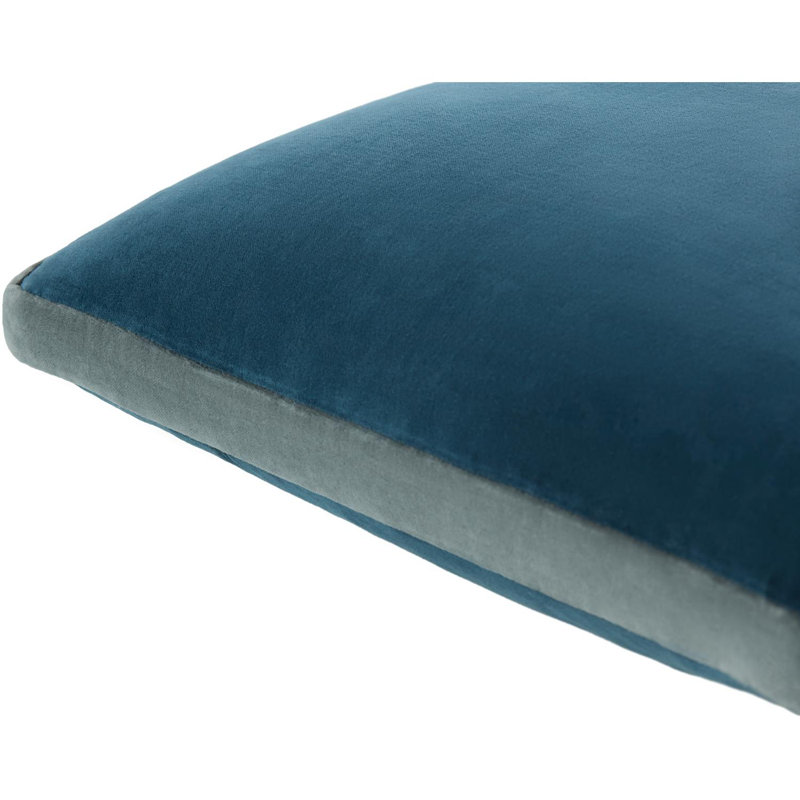  Nicholas Cotton Throw Pillow, Blue/Gray, Polyester/Polyfill, 22" x 22"
