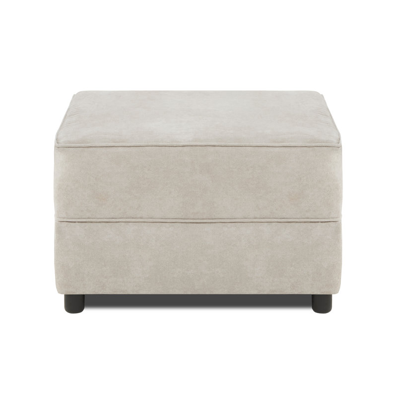 Shailjia Upholstered Footstool, Silver