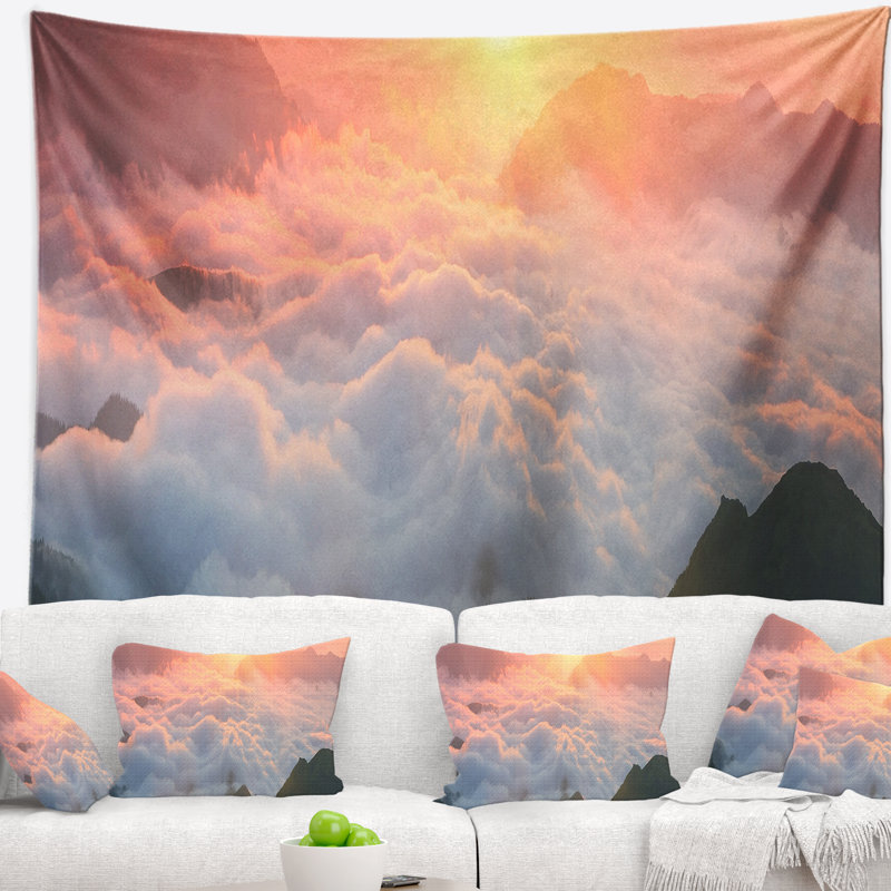 Tapisserie panorama à voile lourd paysage, H 32 po x l 39 po