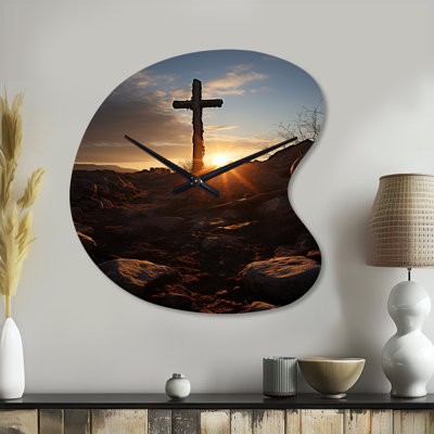 Horloge murale en forme de paysage