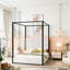Lit plateforme à baldaquin Upholstery, parfait pour les chambres modernes et élégantes-957750547-957750546