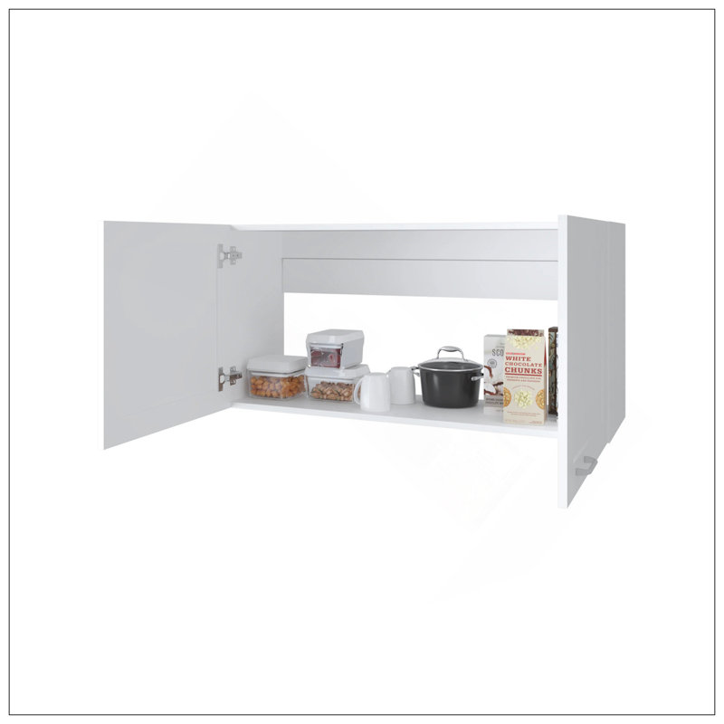 Armoire murale blanche avec 2 portes, Blanc