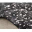 Tapis noir / gris fait à la main en cuir de vache