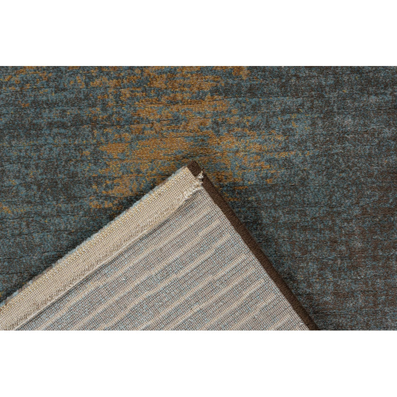 Galleria Power Loom Polypropylene Rug, Blue/Brown, Rectangle 200 x 290 cm