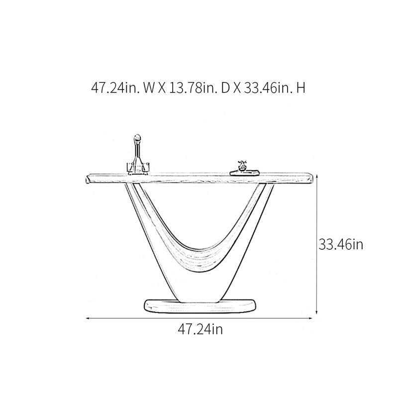 Console moderne haut de gamme moderne, H 33,46 po x l 47,24 po x P 13,78 po