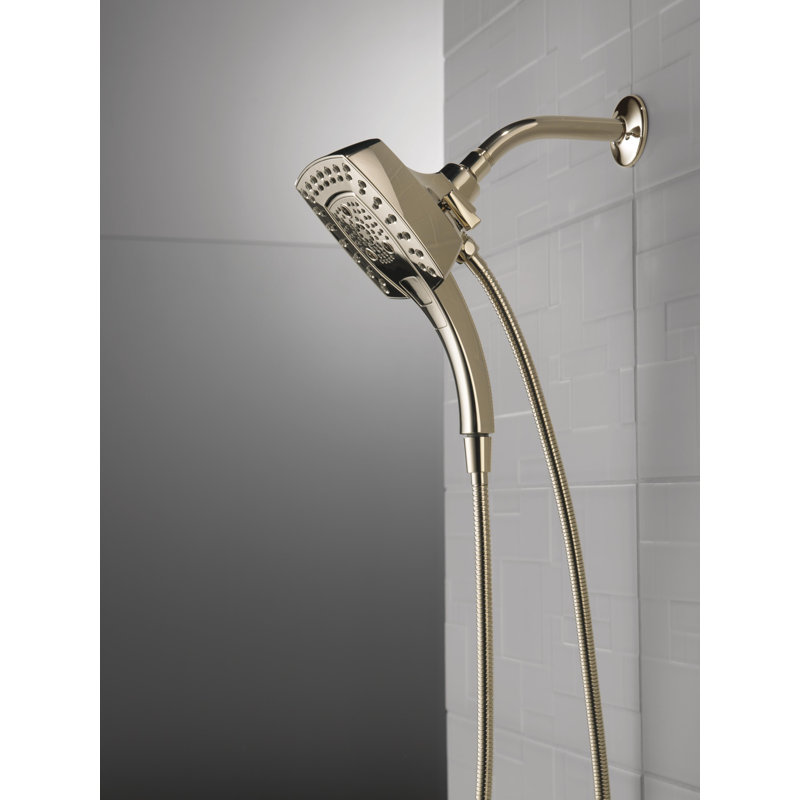 Rain Dual Shower Head with H2Okinetic Technology, Lumicoat Polished Nickel
