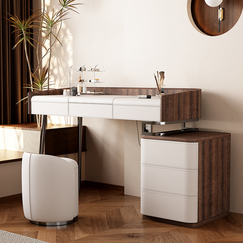 Commode à clapet simple en bois massif