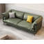 Canapé modulaire vert en cuir véritable-109504718