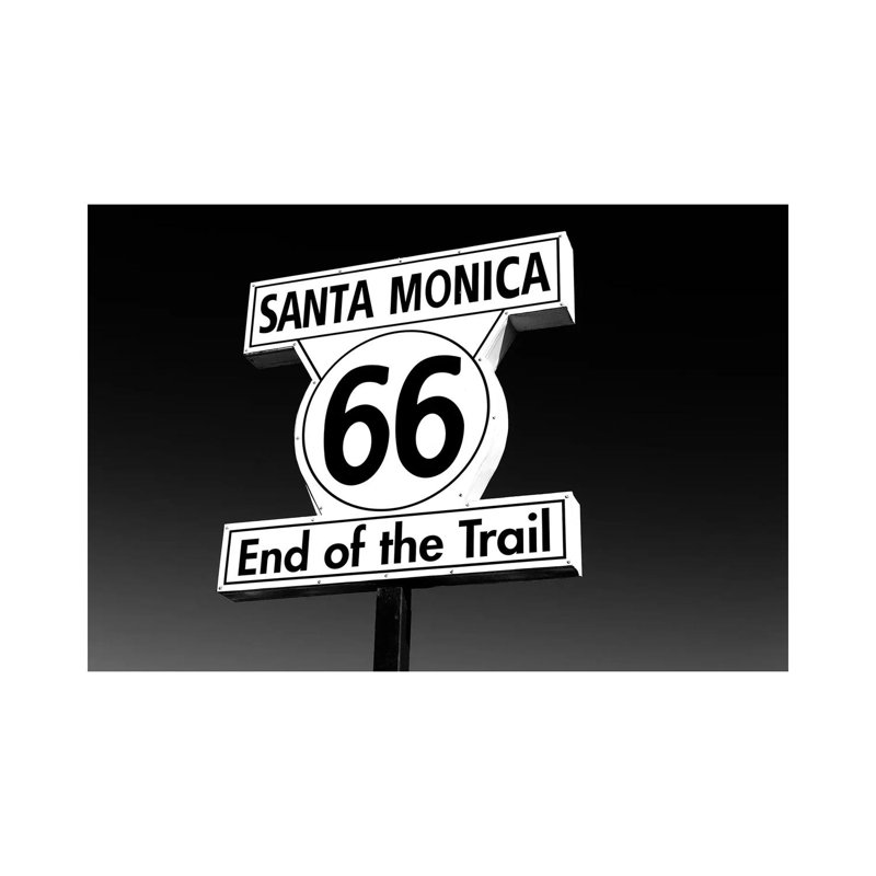 Route 66 Noir by Susanne Kremer - Gallery-Wrapped Canvas Giclée on Canvas, 152.5 cm H x 101.5 cm W, Wrapped Canvas