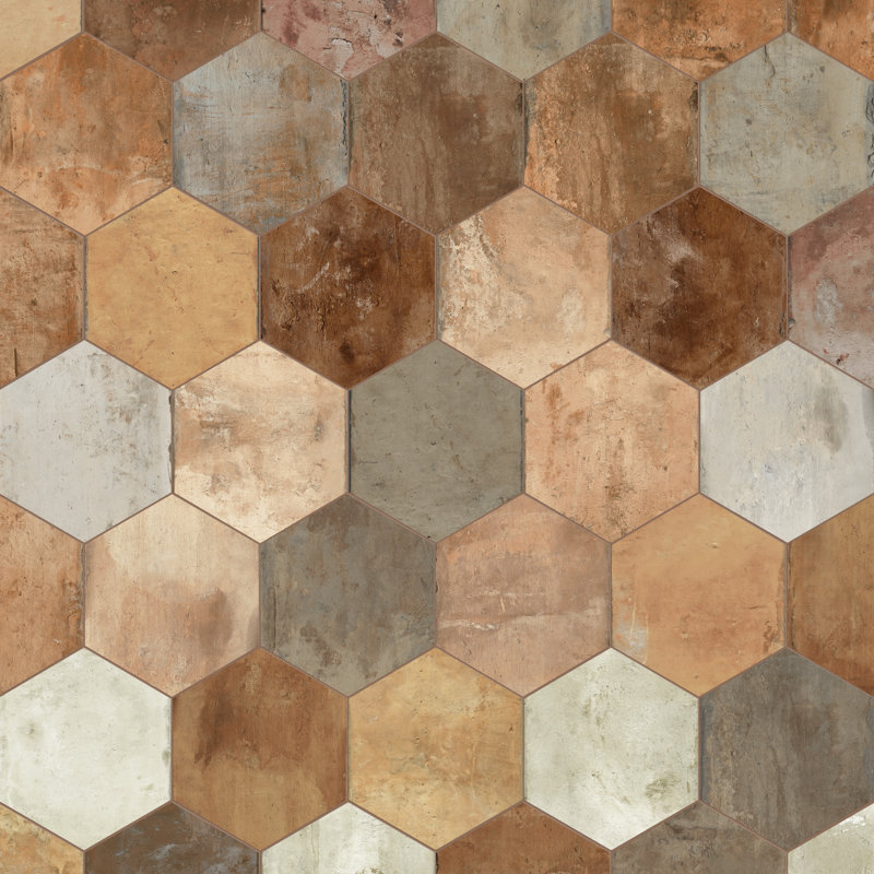 Carreau de porcelaine espagnol pour mur et plancher 10 po x 11 po Terre