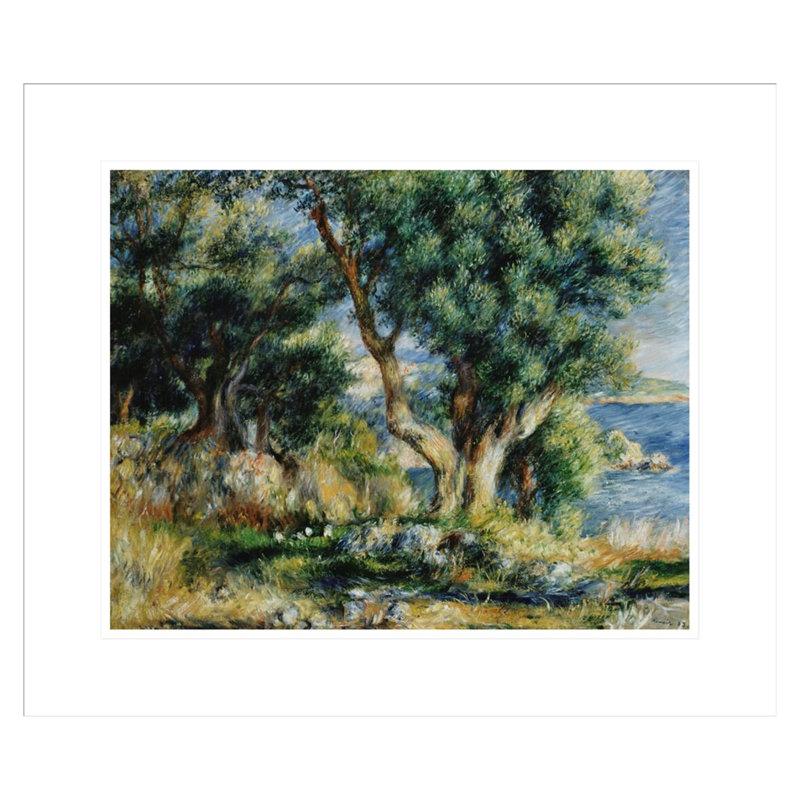 «Paysage près de Menton» par Pierre-Auguste Renoir, impression giclée encadrée, H 17,75 po x l 20,86 po