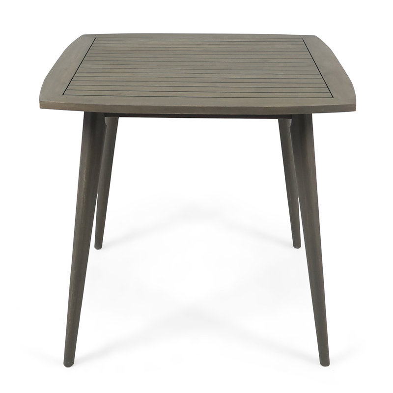 Table de salle à manger d'extérieur Foxborough, Gris