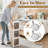 3 Pack Narrow Stackable Storage Bins Folding Boxes Organizer Containers Collapsible Closet With Doors Wheels Lids For Bedroom, Living Room, Office