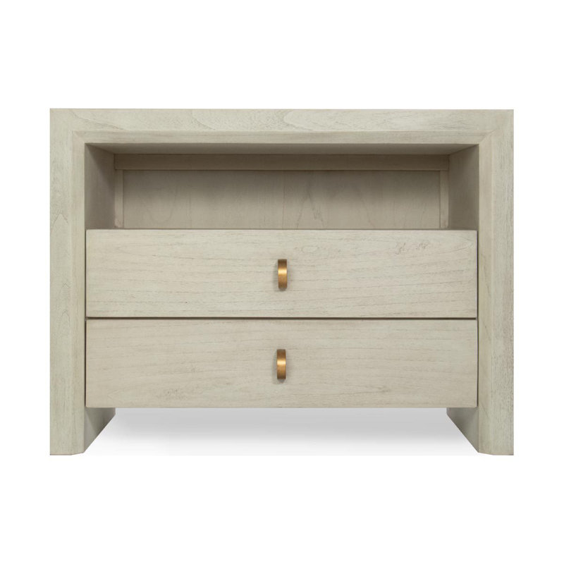 Millies 2 - Drawer Solid Wood Nightstand, Ivory