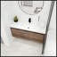 Armoire de salle de bain écologique de 48 pouces avec lavabo, portes à fermeture douce et tiroir, montage flottant pour les salles de bain modernes