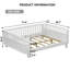 Lit plateforme double en bois pour enfants, lit simple en bois à profil bas avec garde-corps (matelas non inclus)-1778480703-1778480696
