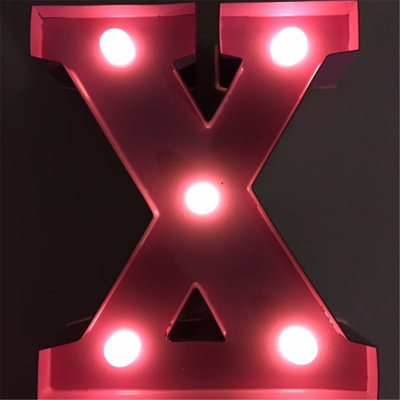 Enseigne lumineuse del x lettre