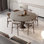 Sintered stone round dining table set