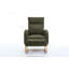Chaise berçante en tissu Teddy avec repose-pieds réglable et pochette de rangement-1958779803