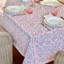 Beatrice Square Tablecloth- Pink And Green-1942546522