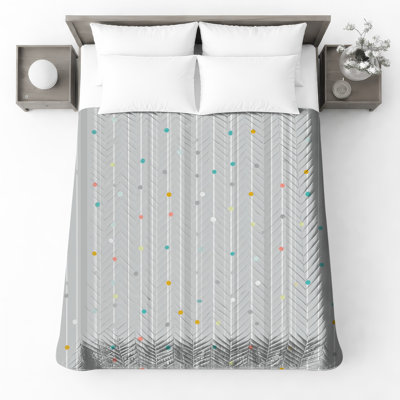 Vertical Dotted Lines Quilted Bedspread All Sizes