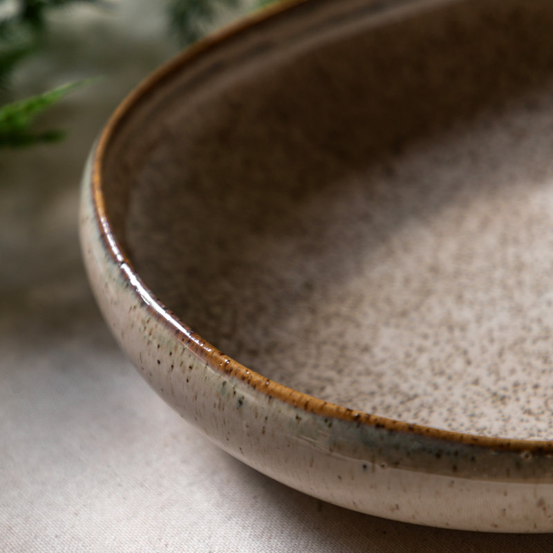 Chilmark Speckle Glaze Pasta Bowl Oatmeal