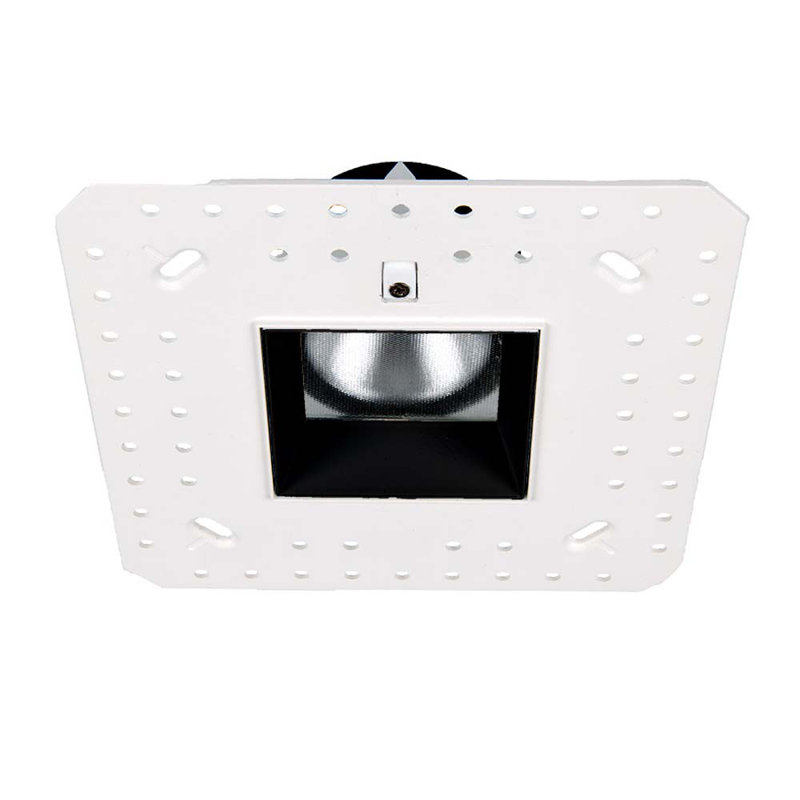 Aether LED Invisible 5.875" Square Recessed Trim, Flood, Black, 2700K/85