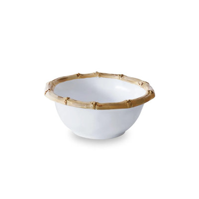 Petit bol à tremper en bambou Vida (blanc et naturel)