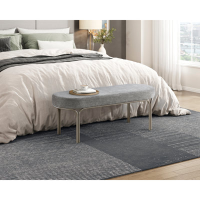 Banc d'entrée moderne Modern Home Furniture 1pc Gray Chenille