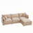 3-Seater Comfy Cloud Couches With Movable Ottoman-123053928